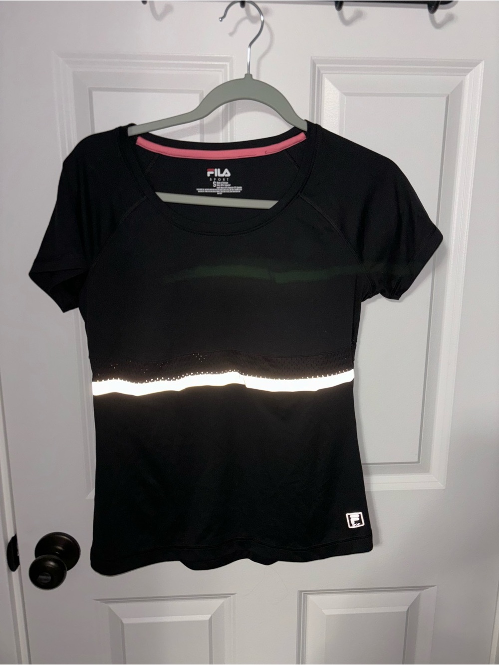 Fila Sport Black Tee with Reflective Stripe